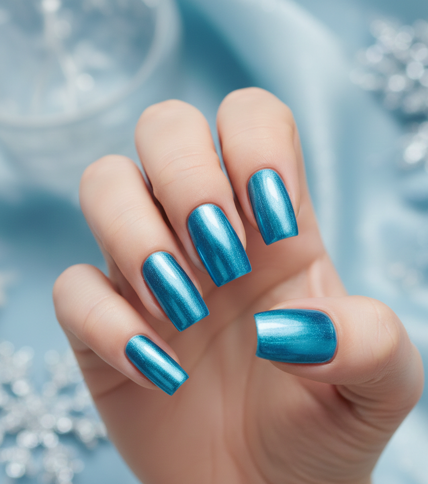frozen blue nail