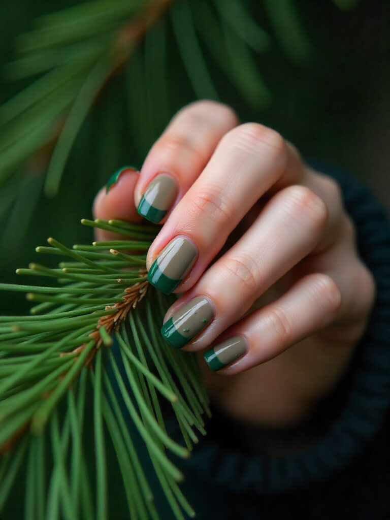 alpine green nail art