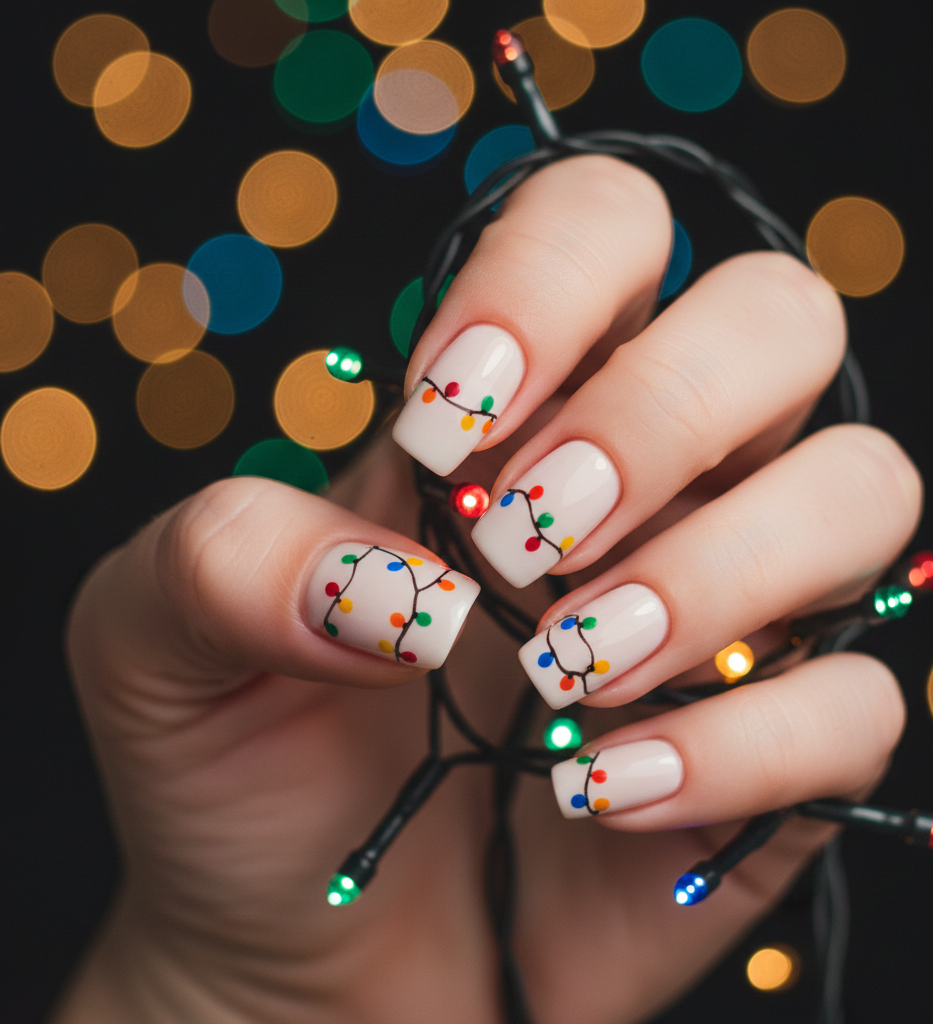 light pattern nail art