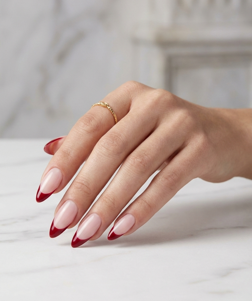 red French nail