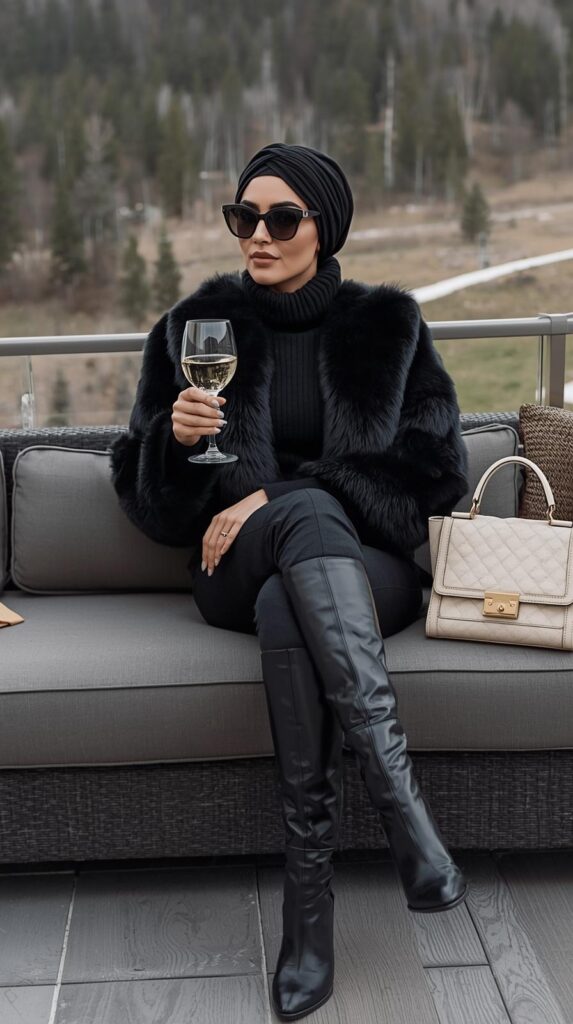 black faux textured jacket