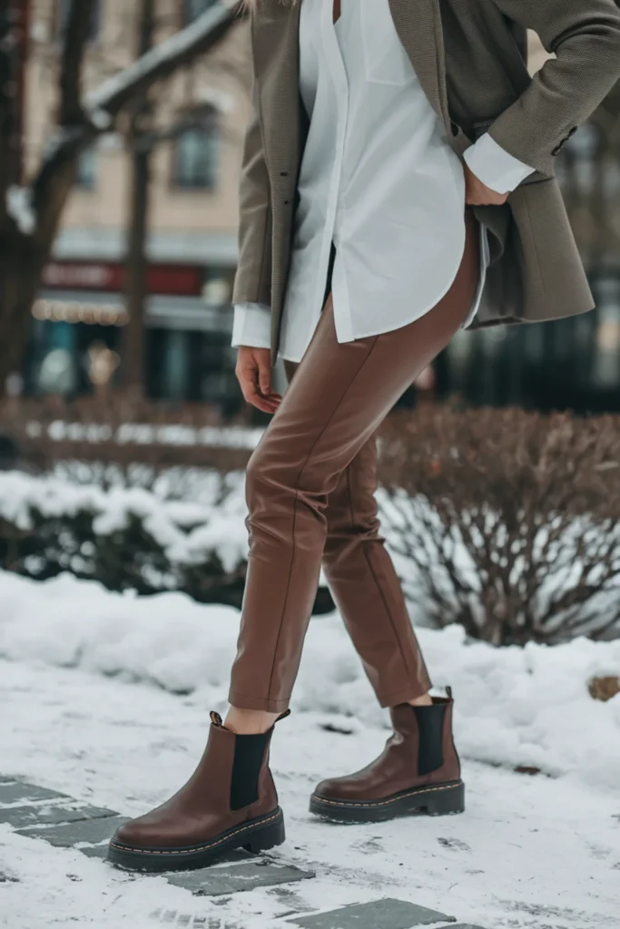 boots with blazer