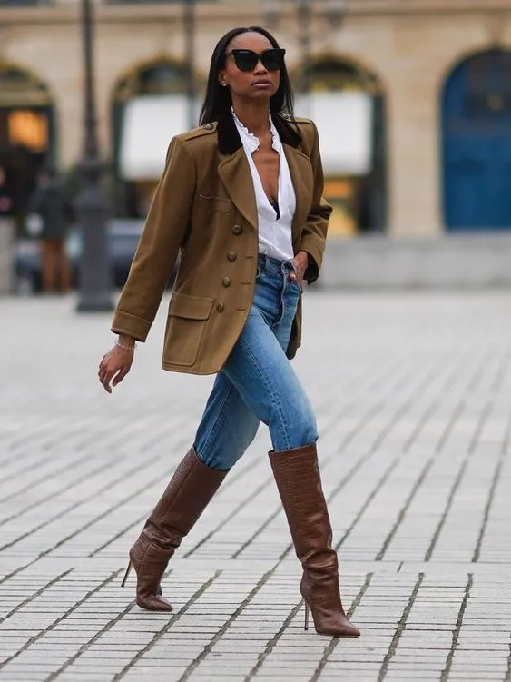Knee-high boots styling
