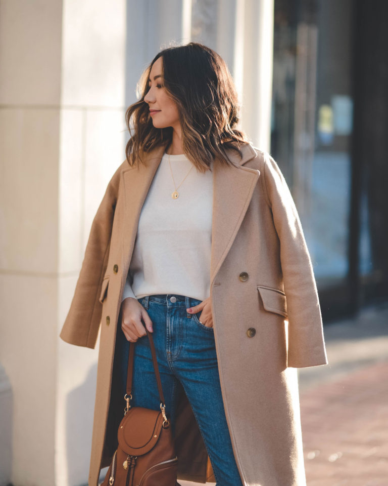 winter camel coat for women